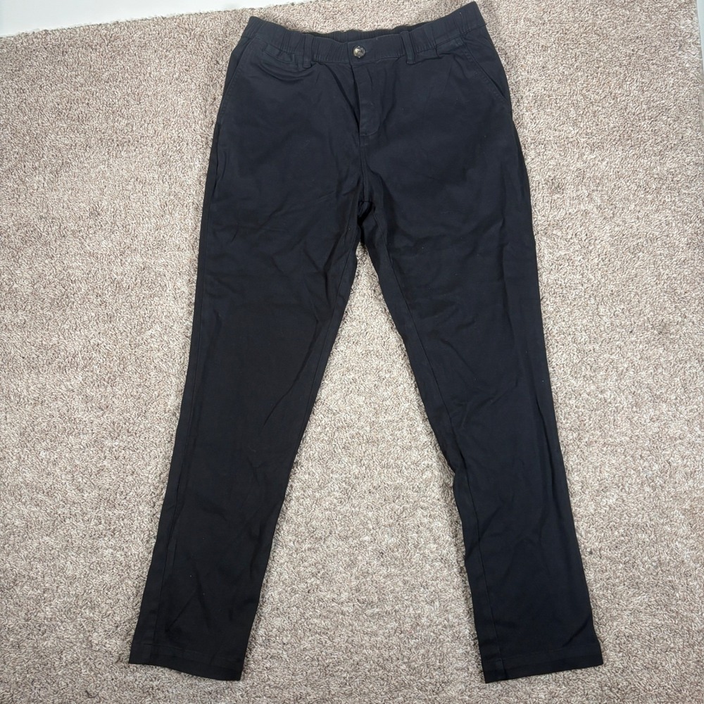 Cove USA Mens Black Hybrid Chino Stretch Pants Size 32/30 Elastic Waist